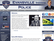 Tablet Screenshot of evansvillepolice.com